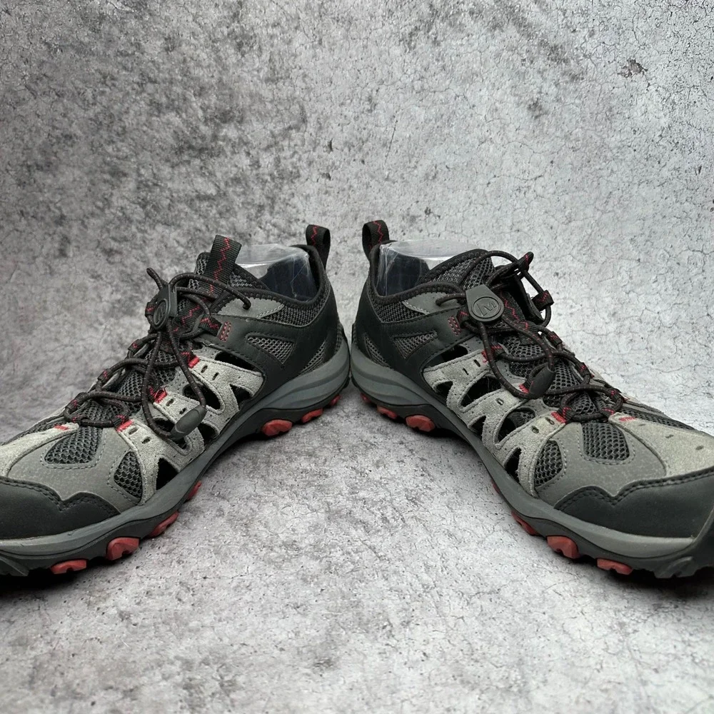 Merrell Accentor 3 Sieve Mens Size 10 Grey Black Red Hiking Sandals J135177 Rock